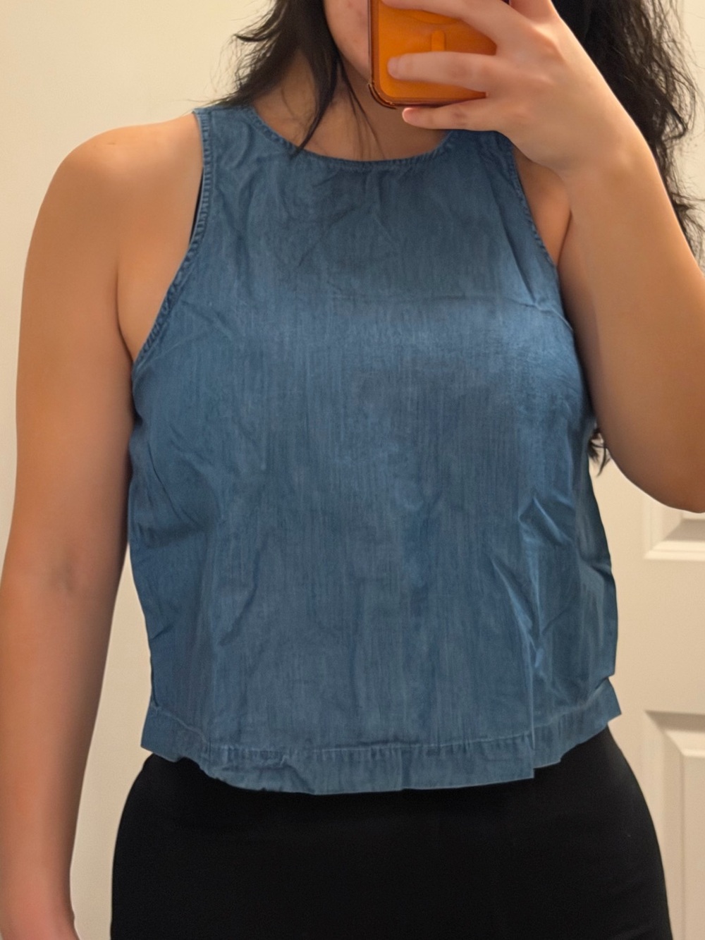 ana Blue Sleeveless Tank Top Size Medium